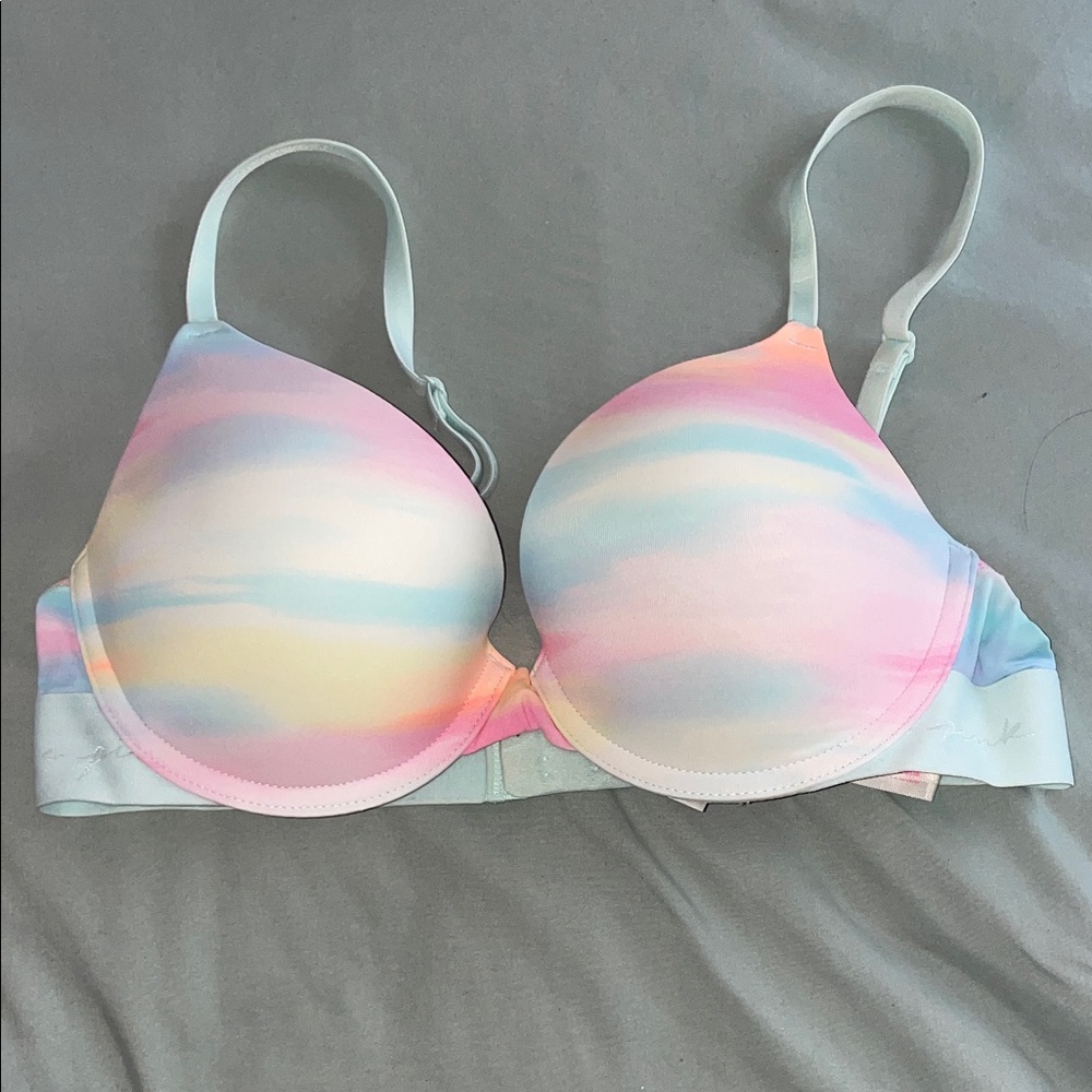 PINK Victoria's Secret Pastel Rainbow Bra